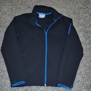Salomon Black Jacket Liner with Vibrant Blue Trim